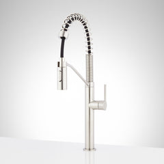 Eiler Single Handle Pull Down Kitchen Faucet in Stainless Steel | product photo