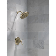 Rain Dual Shower Head with H2Okinetic Technology in Lumicoat Champagne Bronze | product photo