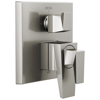 Two-Handle Monitor 17 Series Valve Trim with 3-Setting Diverter in Lumicoat Stainless