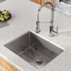 Standart PRO™ 23" L x 18" W Undermount Kitchen Sink with Faucet in Chrome | product photo