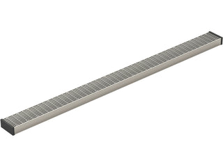 Linear Grid Shower Drain Grate in Anodized Brushed Nickel