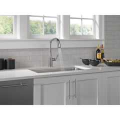 Stryke Pull Down Single Handle Kitchen Faucet in Arctic Stainless | product photo