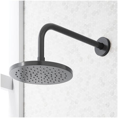 Vassor Thermostatic Shower System With Dual Showerheads, Slide Bar and Hand Shower, Matte Black | detail photo