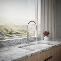 Kohler Tone Single Handle Semi-Professional Pre-Rinse Kitchen Sink Faucet with Three-Function Pull Down Sprayer | product photo