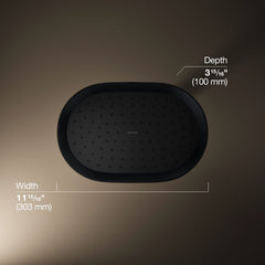 Kohler Statement 2.5 GPM Round 12 in. Rainhead with Katalyst Air-Induction Technology in Matte Black | product photo