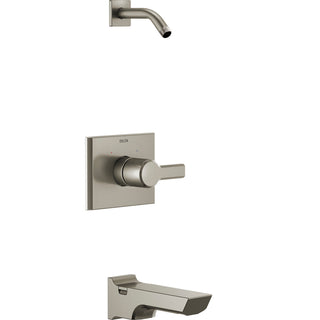 Pivotal Tub and Shower Faucet Trim Kit in Lumicoat Stainless