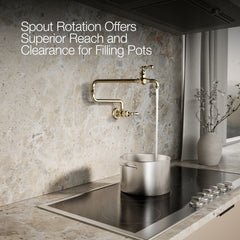 Kohler Artifacts Single-Hole Wall-Mount Pot Filler | product photo