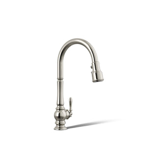 Artifacts Touchless Pull Down Kitchen Sink Faucet with Three-Function Sprayhead