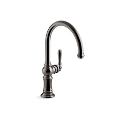 Artifacts Single-Hole Kitchen Faucet with Swing Spout, Arc Spout Design in Vibrant Titanium | product photo