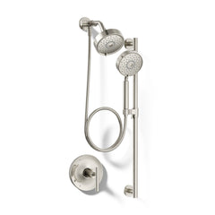 Purist Performance Showering Kit, 1.75 GPM Multifunction Showerhead and Handshower Package, Three Spray Settings in Polished Nickel | product photo