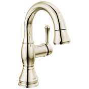 Cassidy Single Hole Pull Out Sprayer Bathroom Faucet, Single Handle Bathroom Sink Faucet in Polished Nickel
