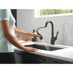 Leland Pull Down Touch Bar Faucet with Handles in Matte Black | product photo