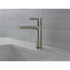 Galeon Single Hole Bathroom Faucet with Drain Assembly in Brushed Nickel | product photo
