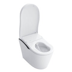 NEOREST® LS Dual Flush 1.0 or 0.8 GF Integrated Bidet Toilet, Cotton White with Black Trim in Cotton/Black | product photo