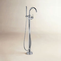 Trinsic Single Handle Floor Mounted Freestanding Tub Filler in Chrome | product photo