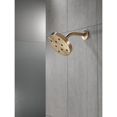 Rain Dual Shower Head with H2Okinetic Technology in Lumicoat Champagne Bronze | product photo