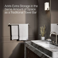 Kohler Components Double Towel Bar in Vibrant Brushed Nickel | product photo