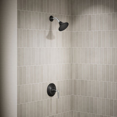Tone Pressure-Balancing Shower Faucet Trim in Polished Chrome/Matte Black | product photo