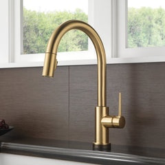 Trinsic Touch Kitchen Faucet with Pull Down Sprayer, Single Handle, Brilliance Champagne Bronze | product photo