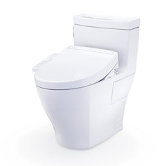 WASHLET+® Aimes One-Piece Elongated 1.28 GPF Toilet and WASHLET S2 Bidet Seat, Cotton White - MW6263346CEFG#01 | product photo