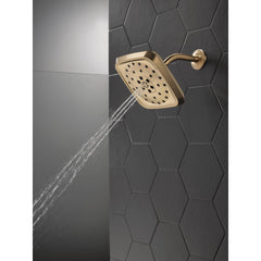 Rain Adjustable Shower Head with H2Okinetic Technology in Lumicoat Champagne Bronze | product photo