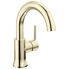 Trinsic High Arc 1-Hole Bathroom Faucet, Polished Nickel Single Hole Bathroom Sink Faucet, Metal Push-Pop Drain Assembly, Polished Nickel | product photo