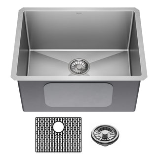Lenta™ 24" L Undermount 16 Gauge Stainless Steel Single Bowl Laundry Utility Kitchen Sink with Accessories