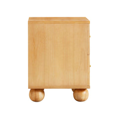 2-Drawer Bedroom Chest, Woven Rattan Front, Natural