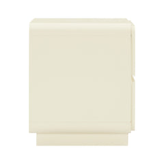 2-Drawer Chest, MDF Frame, Acacia Solid and Manufactured Wood Top, Cream