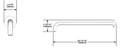 Dimensions | 20" Wall Mount Shower Arm, Polished Nickel manufacturer specification drawing with dimensions