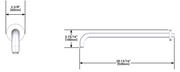 Dimensions | 20" Wall Mount Shower Arm, Polished Nickel manufacturer specification drawing with dimensions