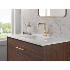 Single Handle Bathroom Faucet in Champagne Bronze | product photo