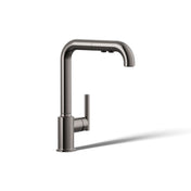 Purist Pull Out Bar Faucet with Accessories in Titanium