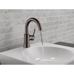 Trinsic Single Hole Bathroom Faucet with Drain Assembly, Single Handle Bathroom Sink Faucet in Venetian Bronze | product photo