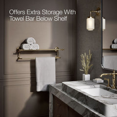 Artifacts Hotelier Wall Shelf in Vibrant Gloss Gold | product photo