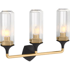 Kohler Occasion 3-Light Sconce in Black, Brass Trim | product photo