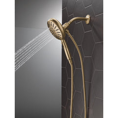 SureDock 7-Spray Magnetic Shower Head, High Pressure Handheld Shower Head, Hand Shower with Hose in Lumicoat Champagne Bronze | product photo