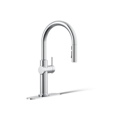 Kohler Crue Touchless Pull-Down Kitchen Sink Faucet with Voice Activation and Three-Function Sprayhead in Polished Chrome | product photo