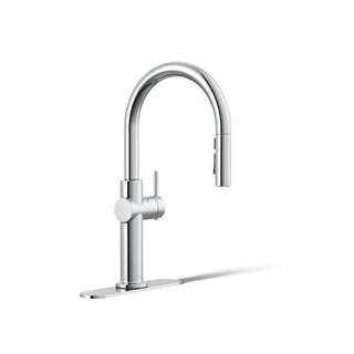 Crue Touchless Pull-Down Kitchen Sink Faucet with Voice Activation and Three-Function Sprayhead in Polished Chrome