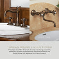 Product view | 22-Inch Tuscan Brass Slide Bar manufacturer specification drawing with dimensions