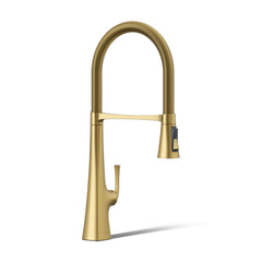 Kohler Graze Single-Handle Semi-Professional Kitchen Sink Faucet With 24-5/16-In Spout in Gold | product photo
