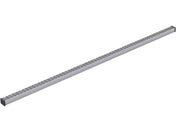 Linear Grid Shower Drain Grate in Bright Silver