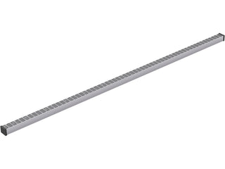 Linear Grid Shower Drain Grate in Bright Silver