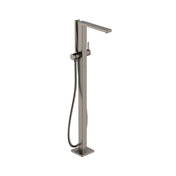 Tecturis E Freestanding Tub Filler with 1.75 GPM Handshower in Satin Black