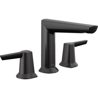 Galeon Widespread Bathroom Faucet with Drain Assembly in Matte Black