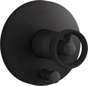 Components Rite-Temp Shower Valve Trim with Diverter and Industrial Handle in Matte Black