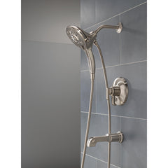Tetra 17 Series Dual-Function Bathtub Faucet Trim, In2ition Shower Head with Handheld Spray Trim Kit in Stainless Steel | product photo