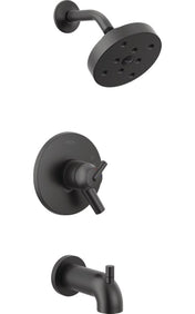 Trinsic 17 Series Dual-Function Tub Shower Faucet Set, H20kinetic Shower Handle Trim Kit in Black