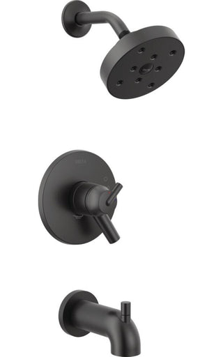 Trinsic 17 Series Dual-Function Tub Shower Faucet Set, H20kinetic Shower Handle Trim Kit in Black