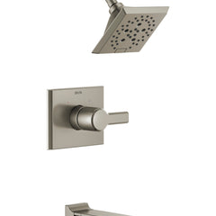 Pivotal® Tub and Shower Faucet Trim Kit with H2Okinetic® Technology in Lumicoat Stainless | product photo